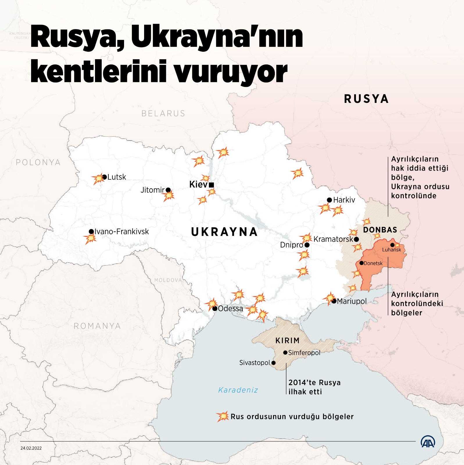 Ruslar, Herson kentini ele geçirdi; Saldırıların başından bu yana 1 milyon kişi Ukrayna'yı terk etti